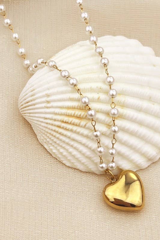 18K Stainless Steele Heart Necklace