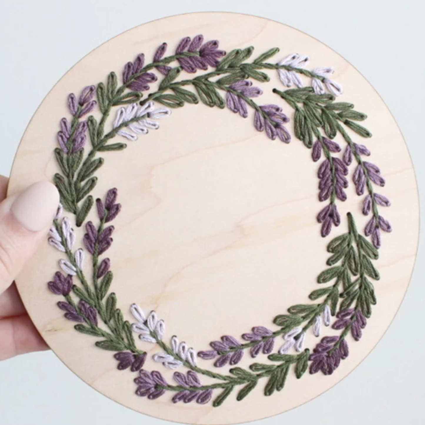 Lavender Wreath Embroidery Kit – Floral Decor DIY Craft