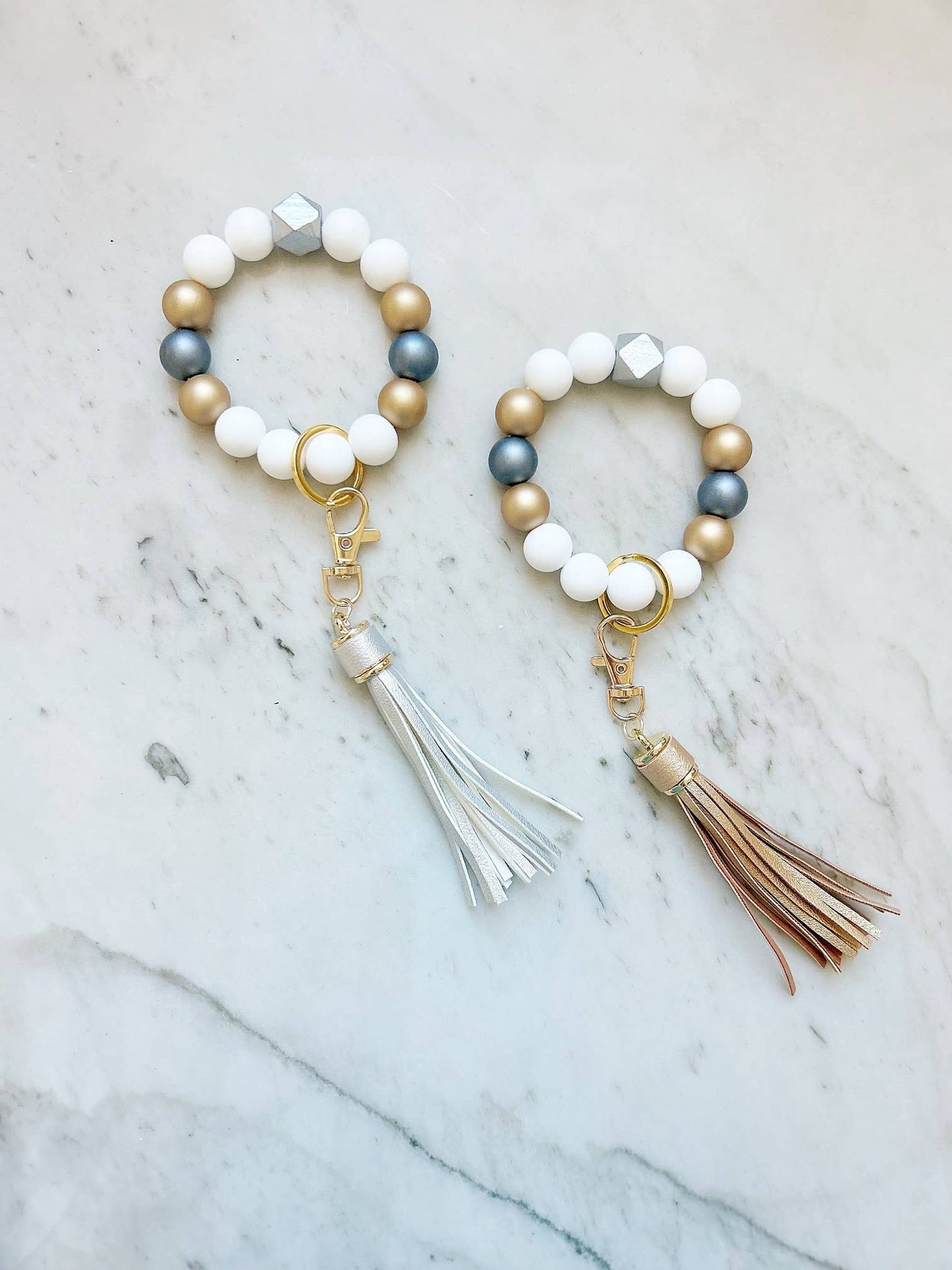 Two-Tone Wristband Keychain: No Phone Attachment, No Wallet