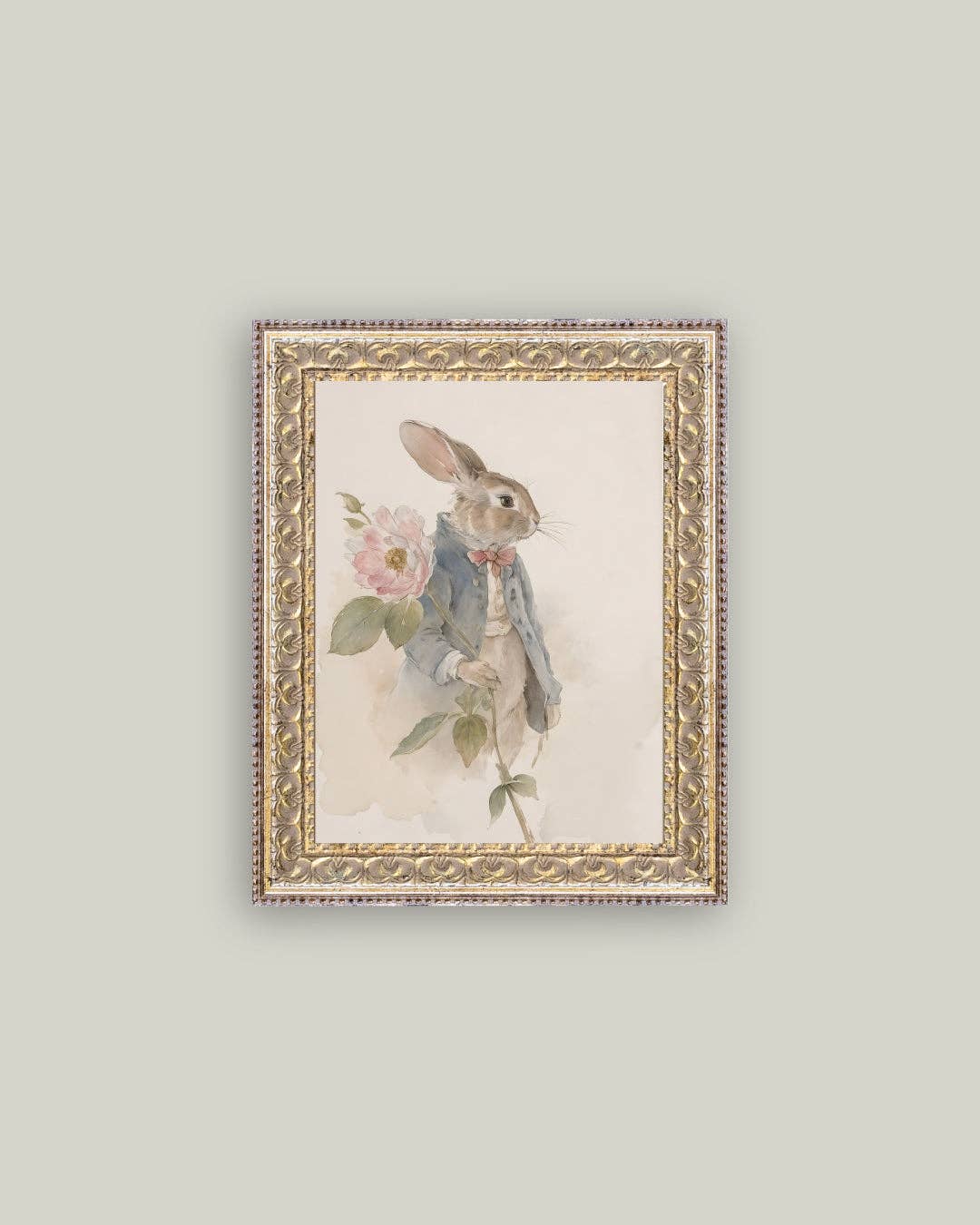 Watercolor Bunny Framed: 5x7