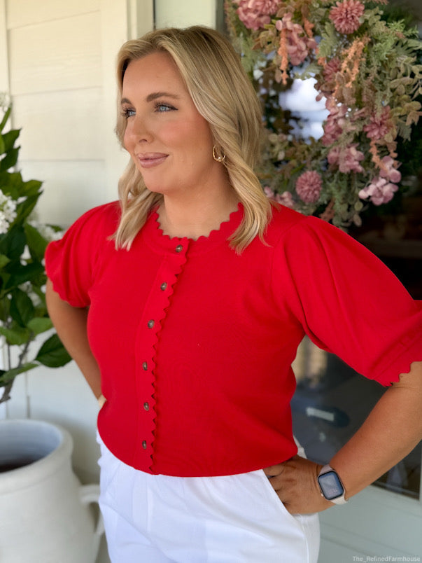 The Americana Scallop Top