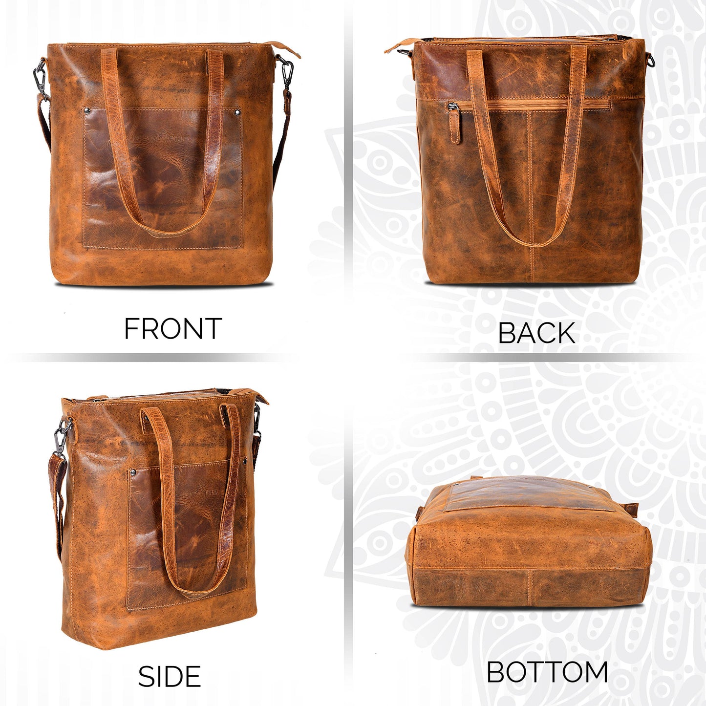 Classic Leather Tote Bag Bunbury Camal