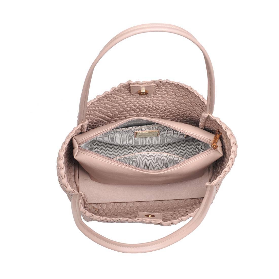 Gladys Woven Tote: Nude
