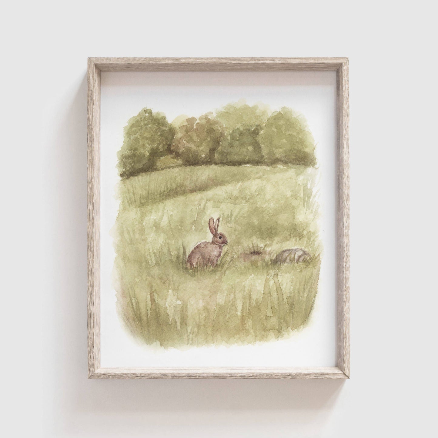 Rabbit at the Burrow' Art Print (Our Little Adventures)