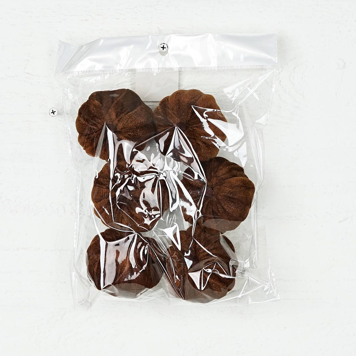 Brown Mini Velvet Pumpkin Bag