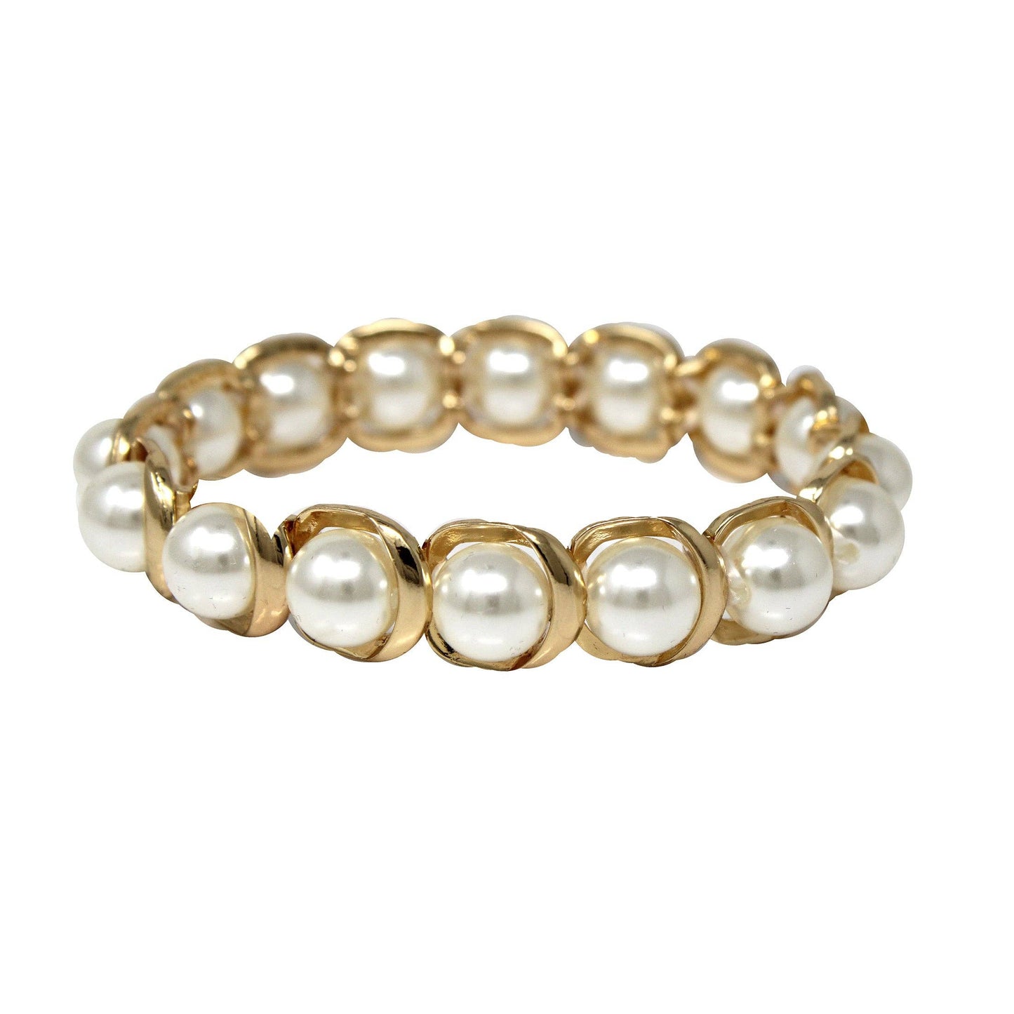 Gold Open Circles with Freshwater Pearl