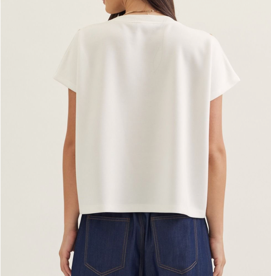Sutton Gold Button Top