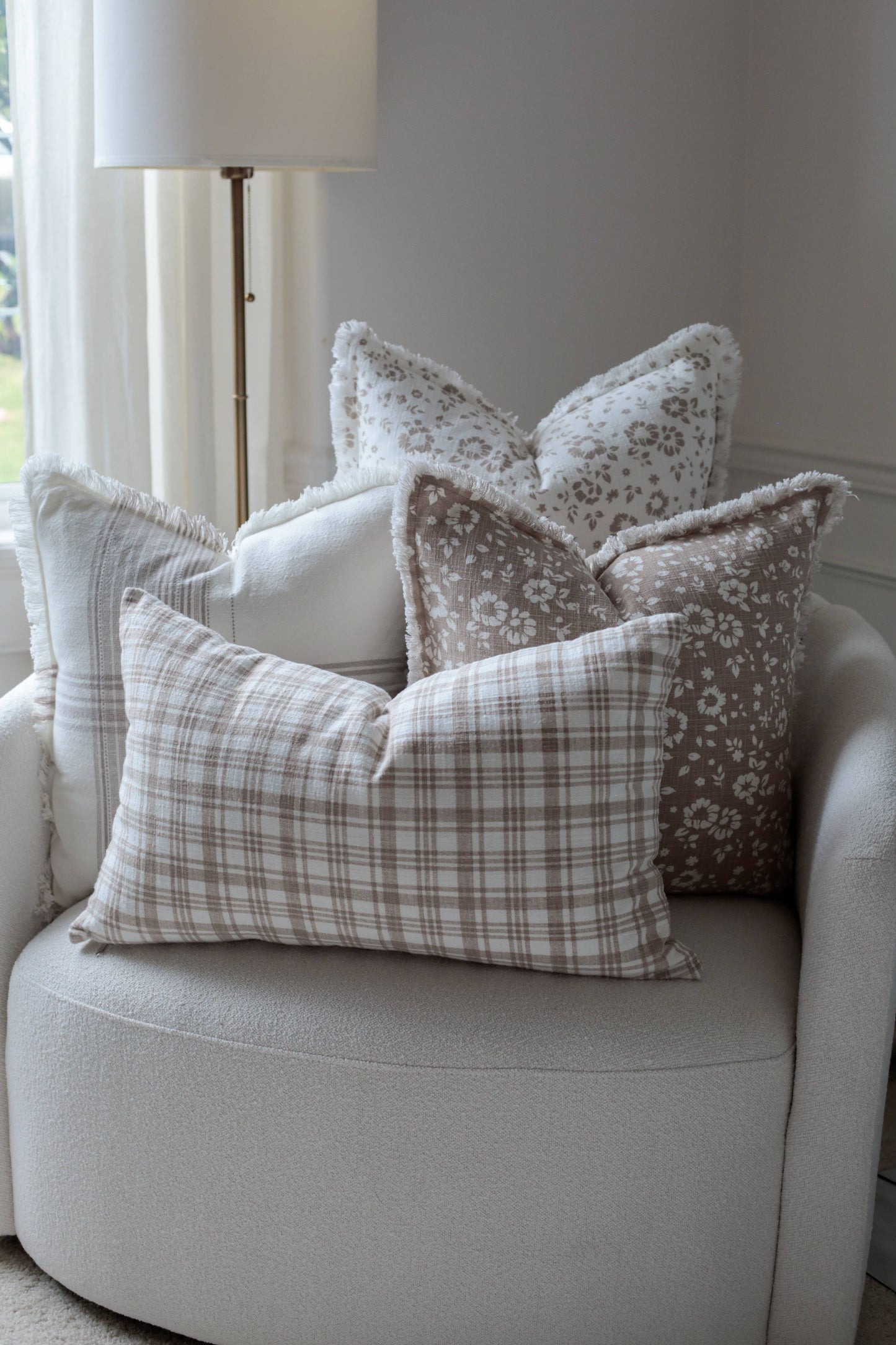 Brown Plaid Pillow | Fleur + Fray Collection