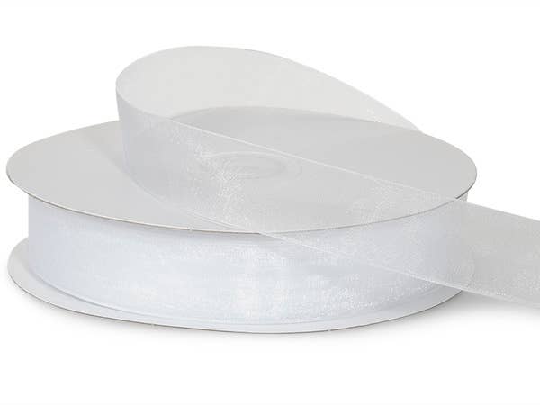 Sheer Organza Gift Packaging Ribbon: Ivory, 1 Pack, 1-1/2"x100 yards
