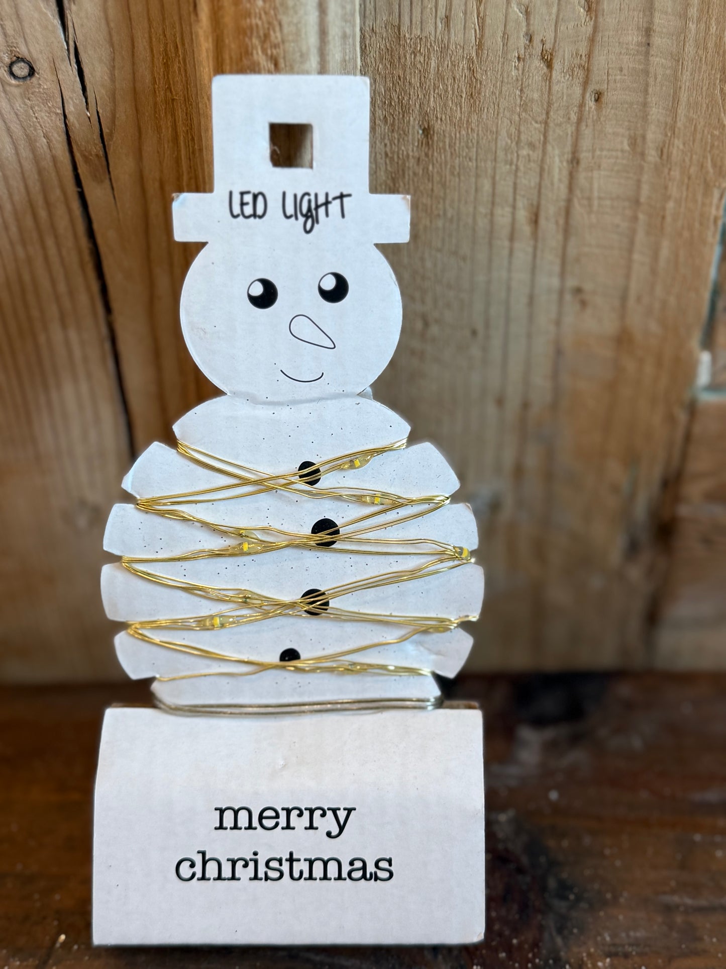 LED lights snowman