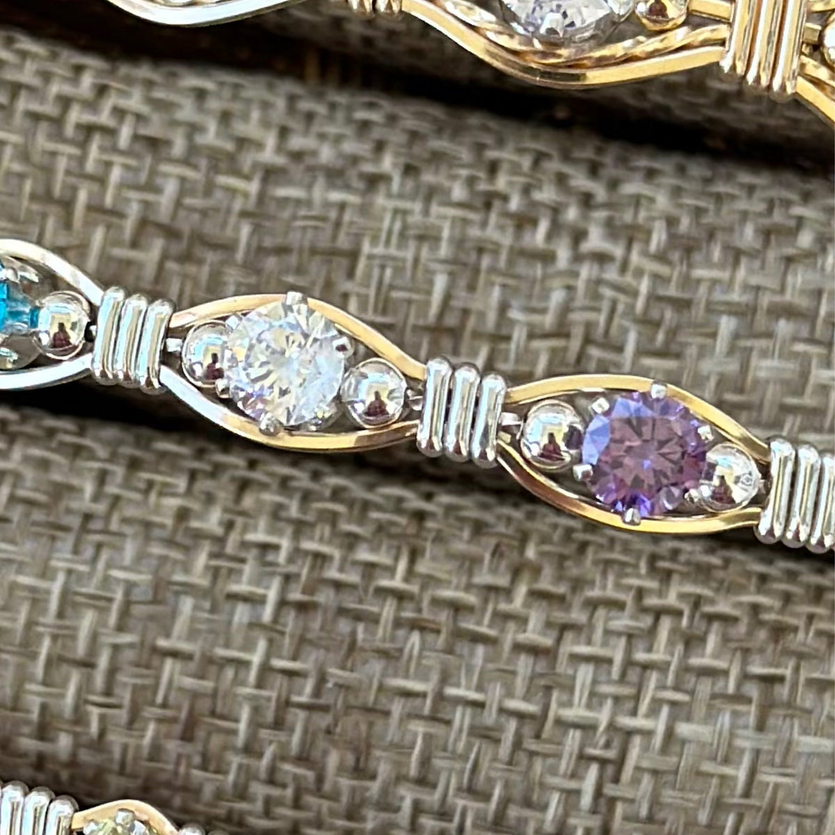 Custom Birthstone Bracelet Mothers Love w/4 stones