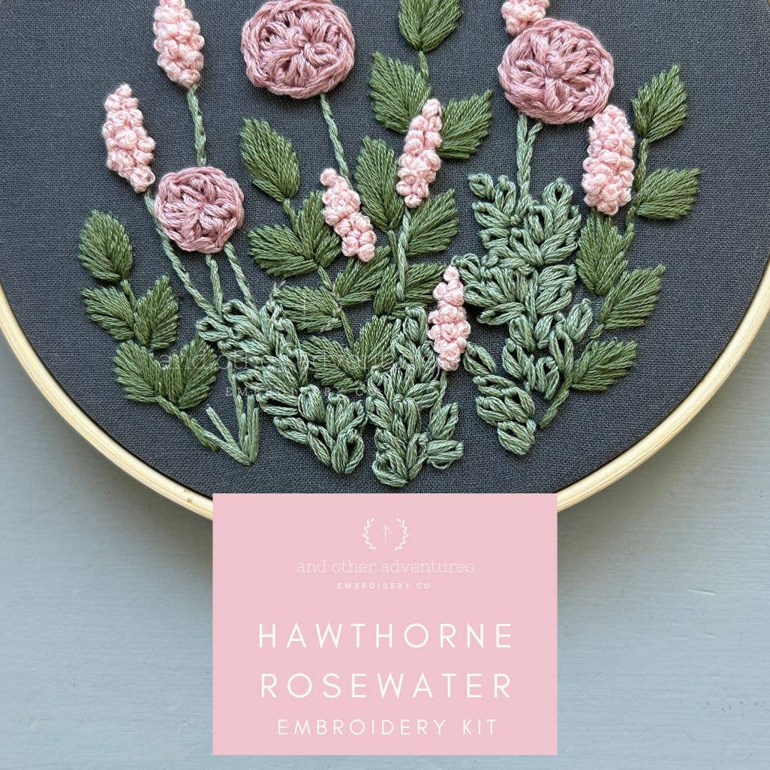 Hand Embroidery KIT - Hawthorne in Rosewater