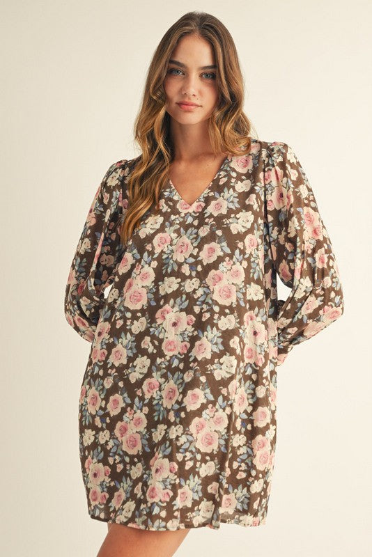 Rosewood Bloom Mini Dress