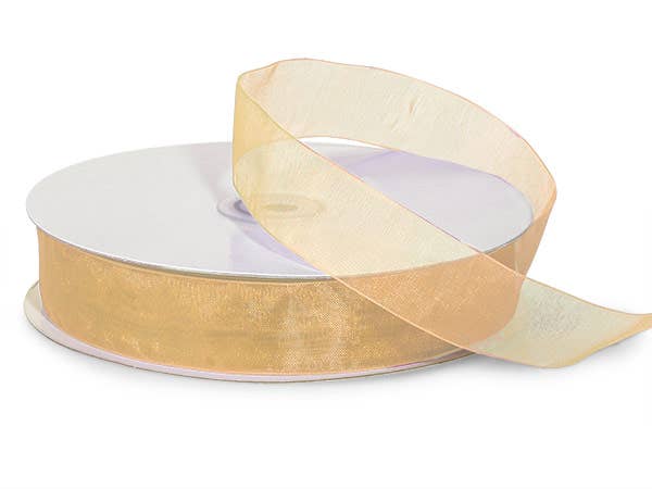 Sheer Organza Gift Packaging Ribbon: Light Blue, 1 Pack, 7/8"x100 yards