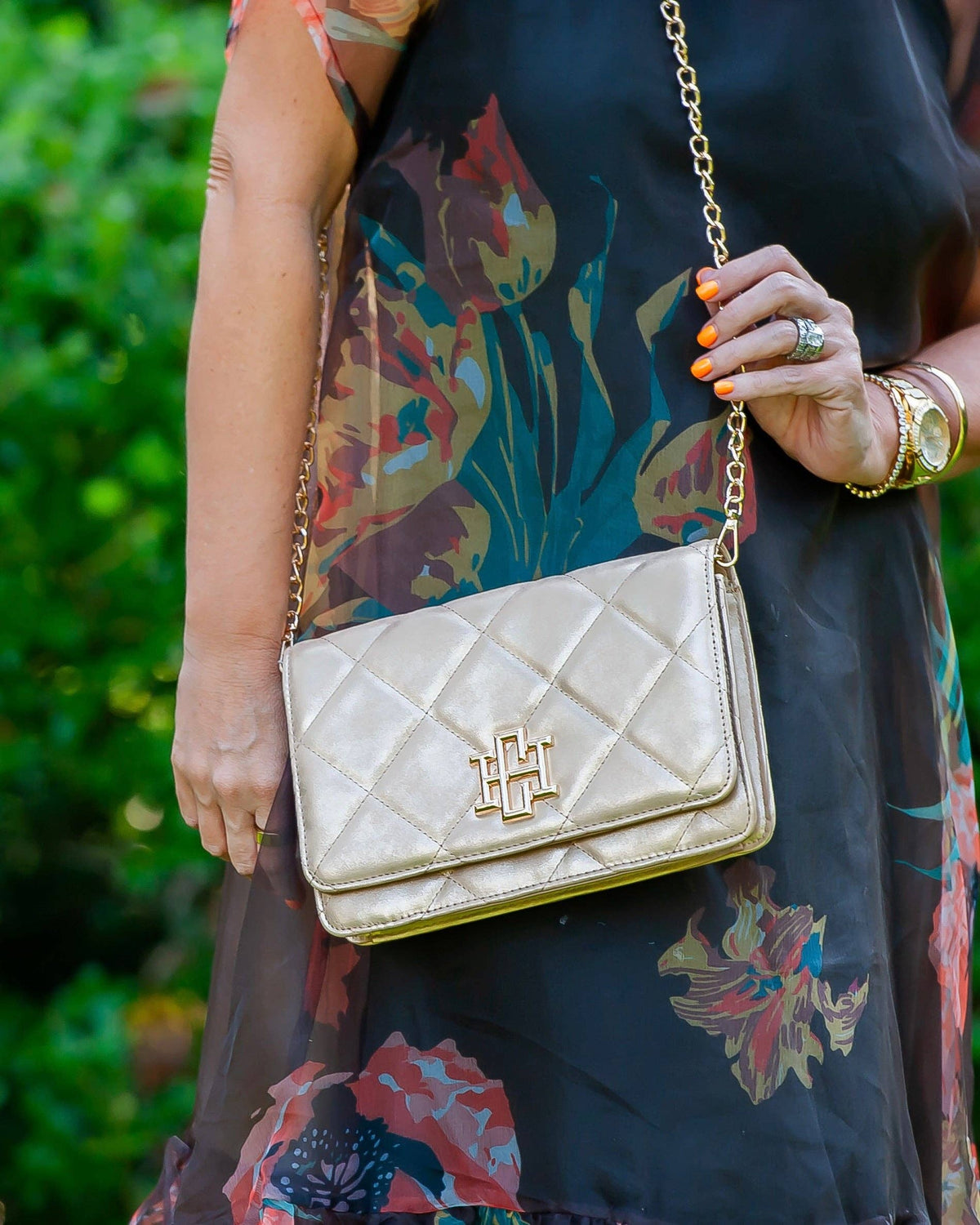 Bryn Clutch/Crossbody Gold Shimmer