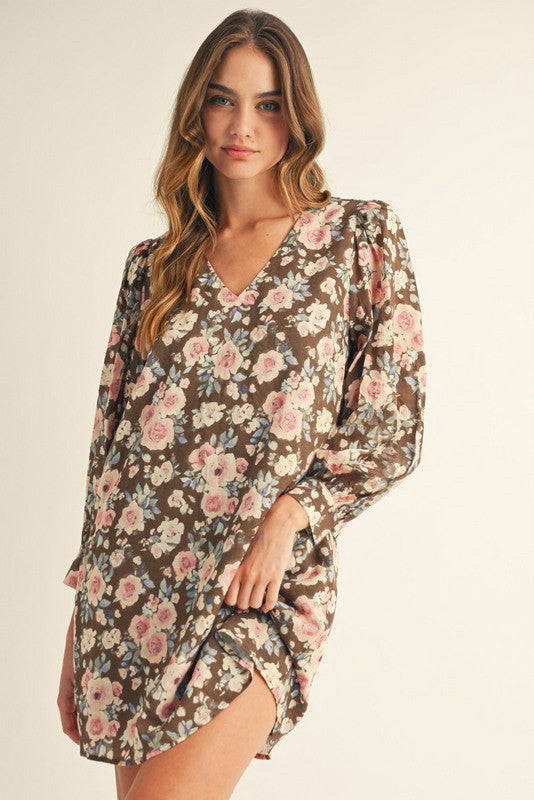 Rosewood Bloom Mini Dress