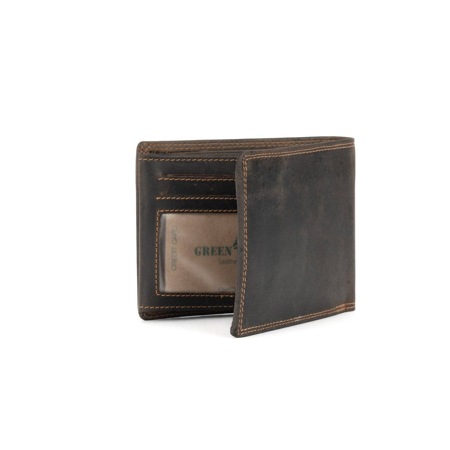 Leather Wallet George: Brown