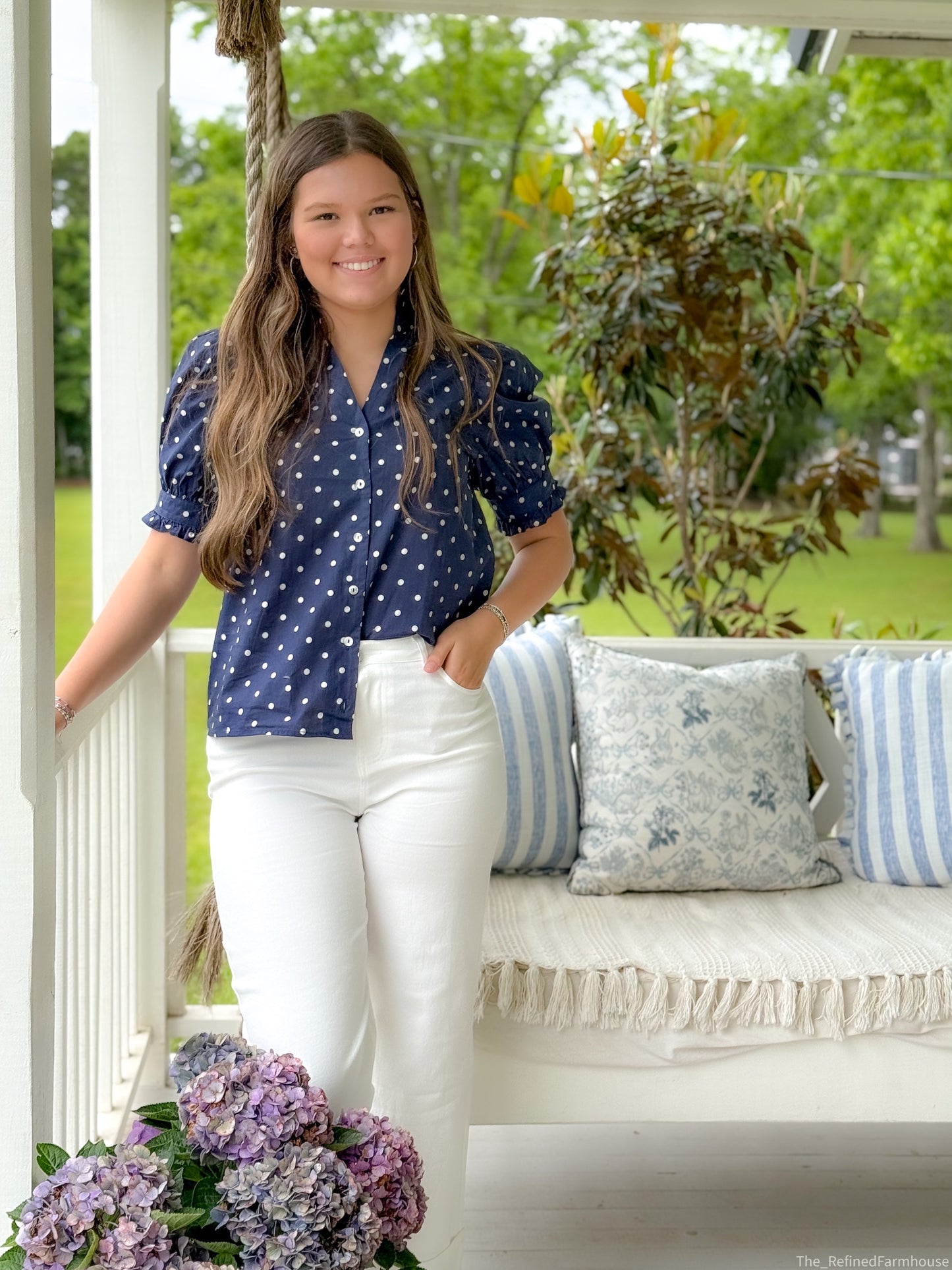 Classic Charm Polka Dot Top
