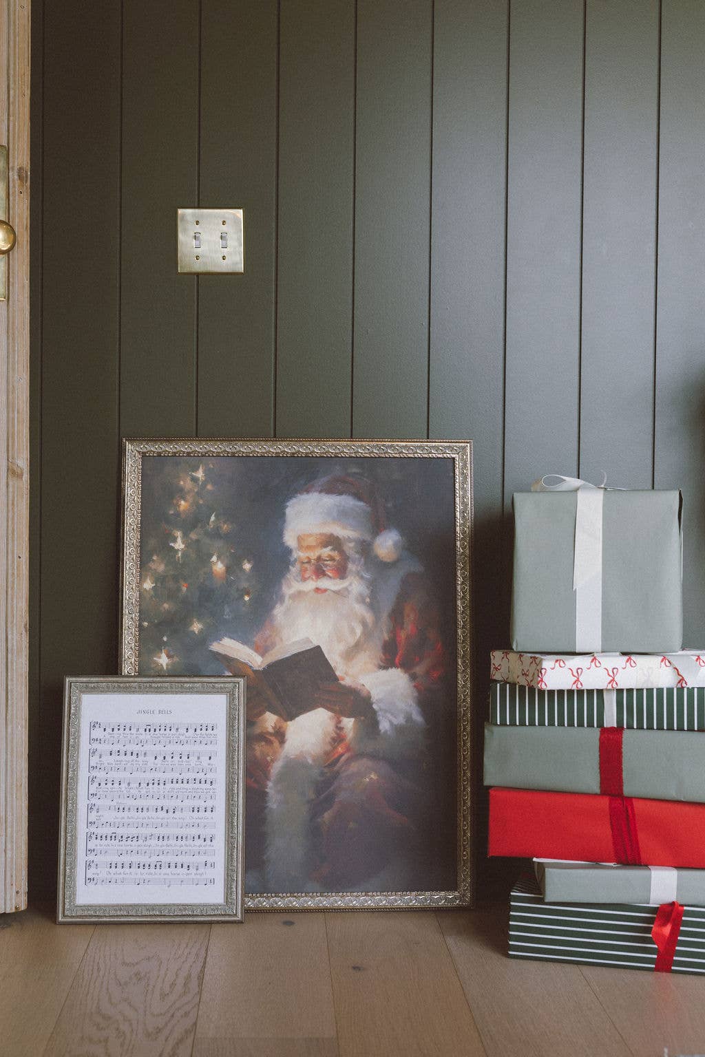 Classic Santa Framed Antique Art | 5x7