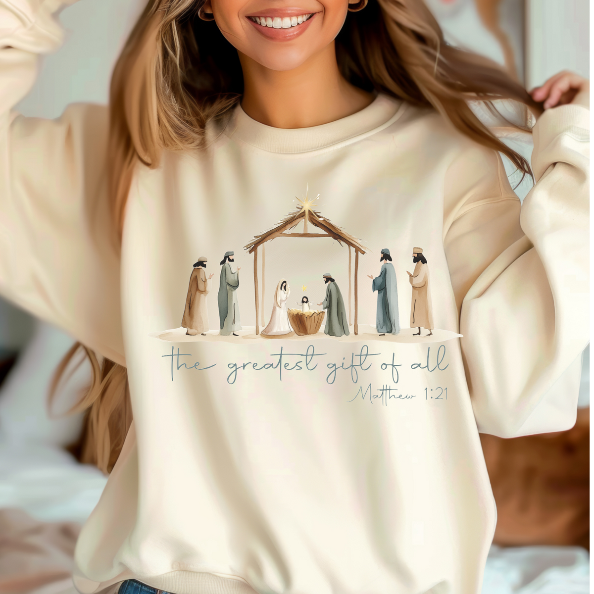 Greatest Gift of All Sweatshirt | Off White