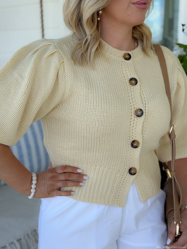 The Buttercup Button Sweater