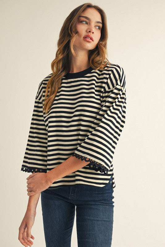 Blackberry Bay Stripe Tee