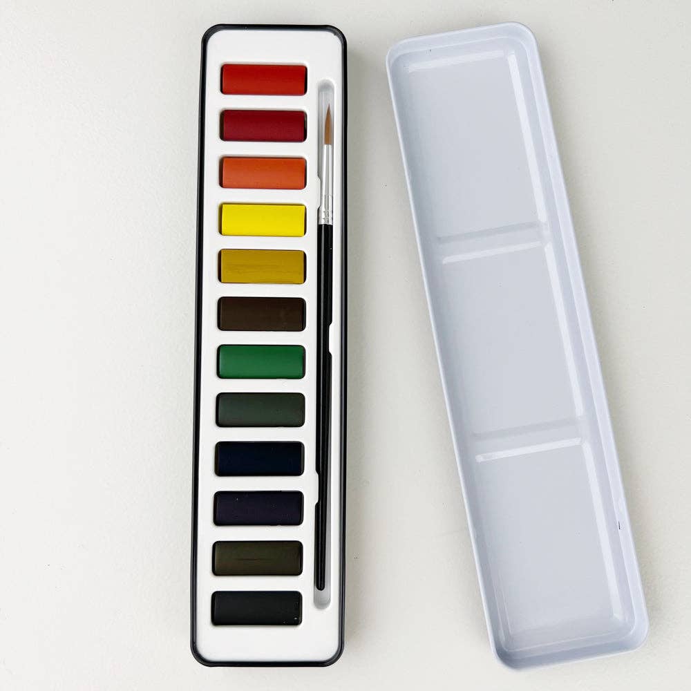 Watercolor paint set w/brush
