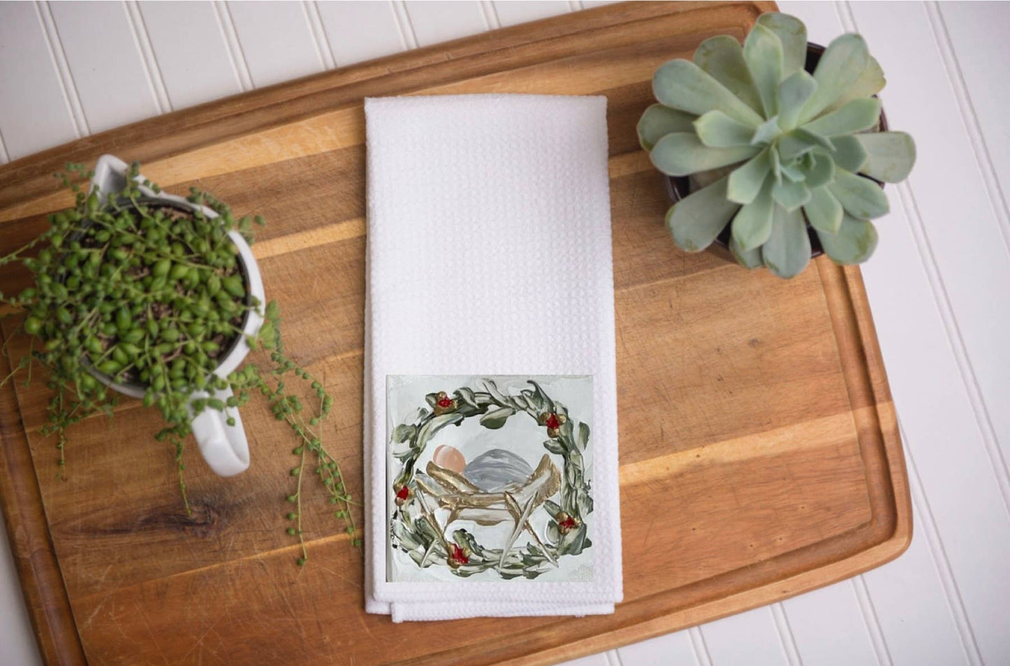 GA Manger Wreath Towel