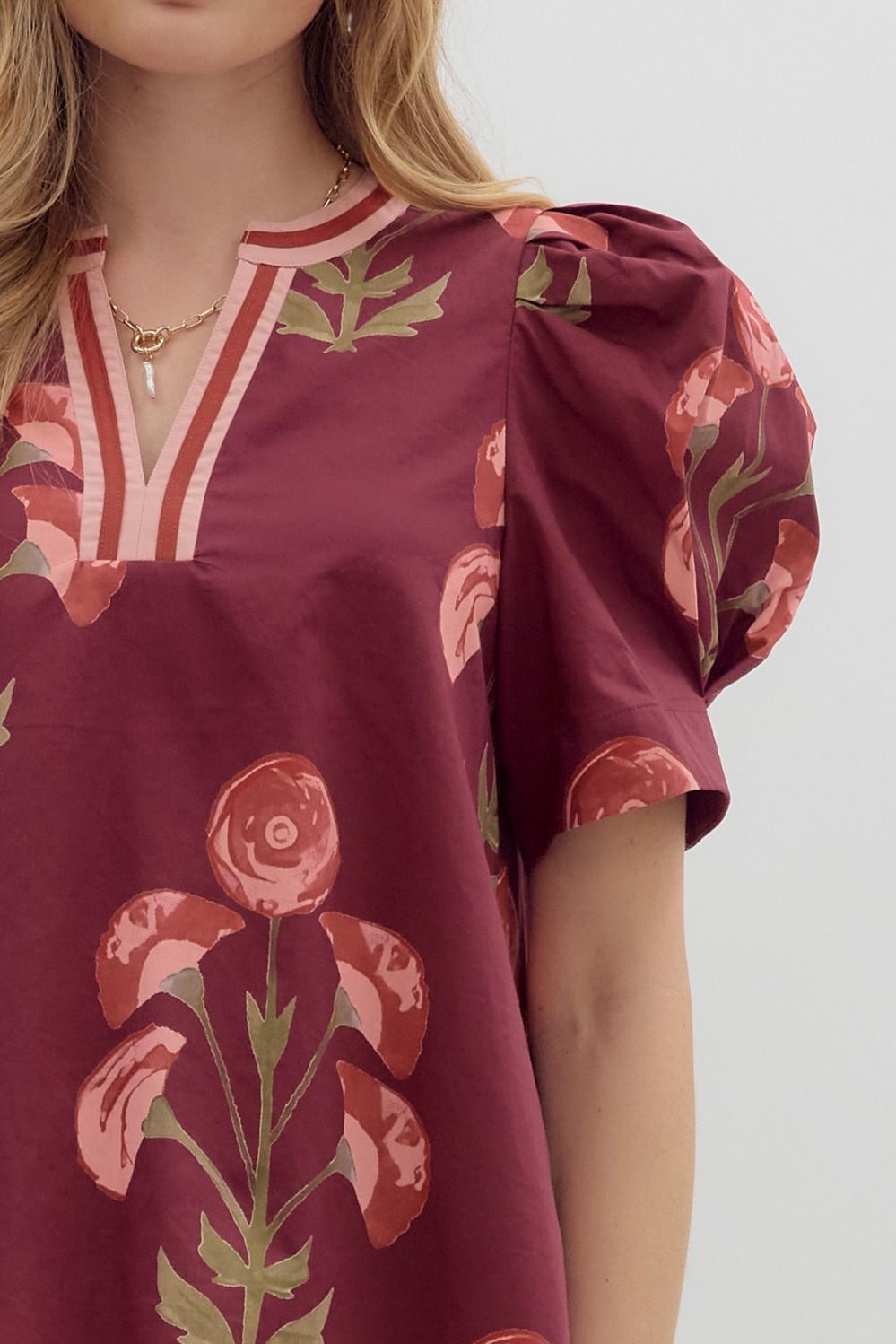 Wild Blossom Puff Sleeve Top