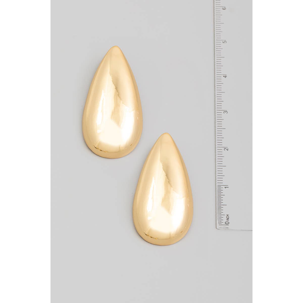 Metallic Teardrop Post Earrings: G