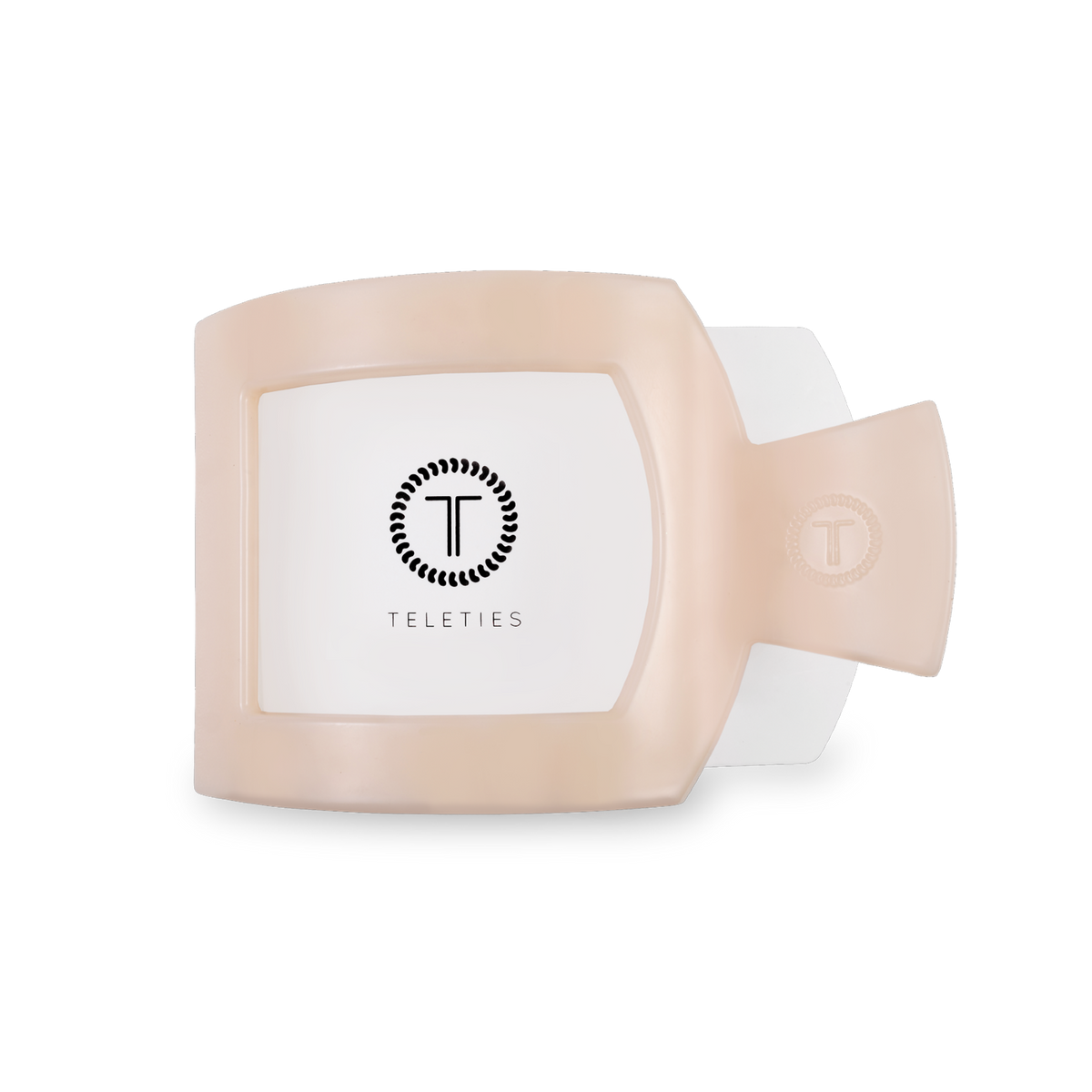 Square Flat Hair Clip | Med. | Almond Beige