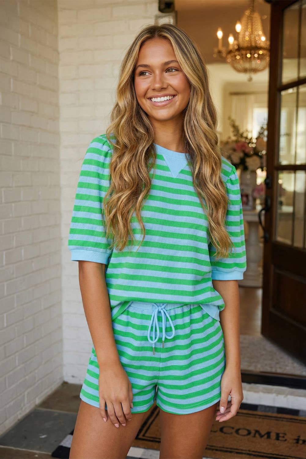 Coastal Cabana Stripe Lounge Set