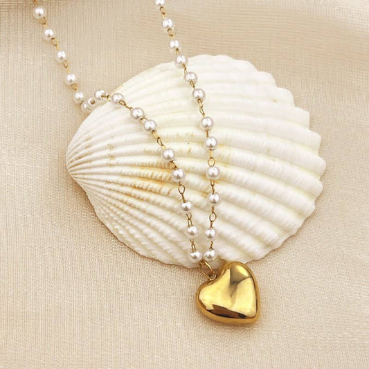 18K Stainless Steele Heart Necklace
