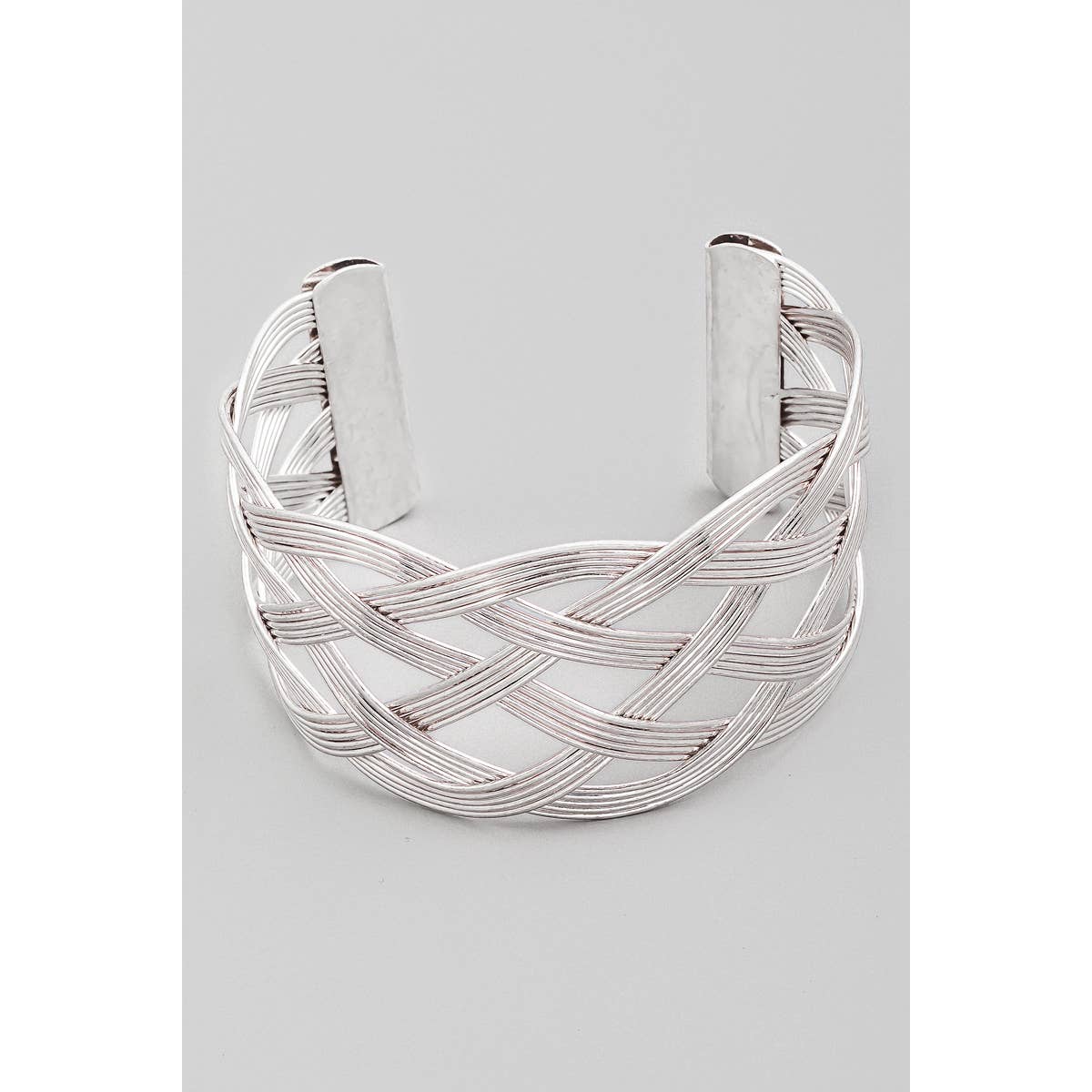 Metallic Woven Wires Cuff Bracelet: WS