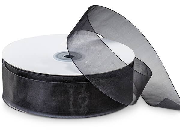 Sheer Organza Gift Packaging Ribbon: Denim Blue, 1 Pack, 7/8"x100 yards