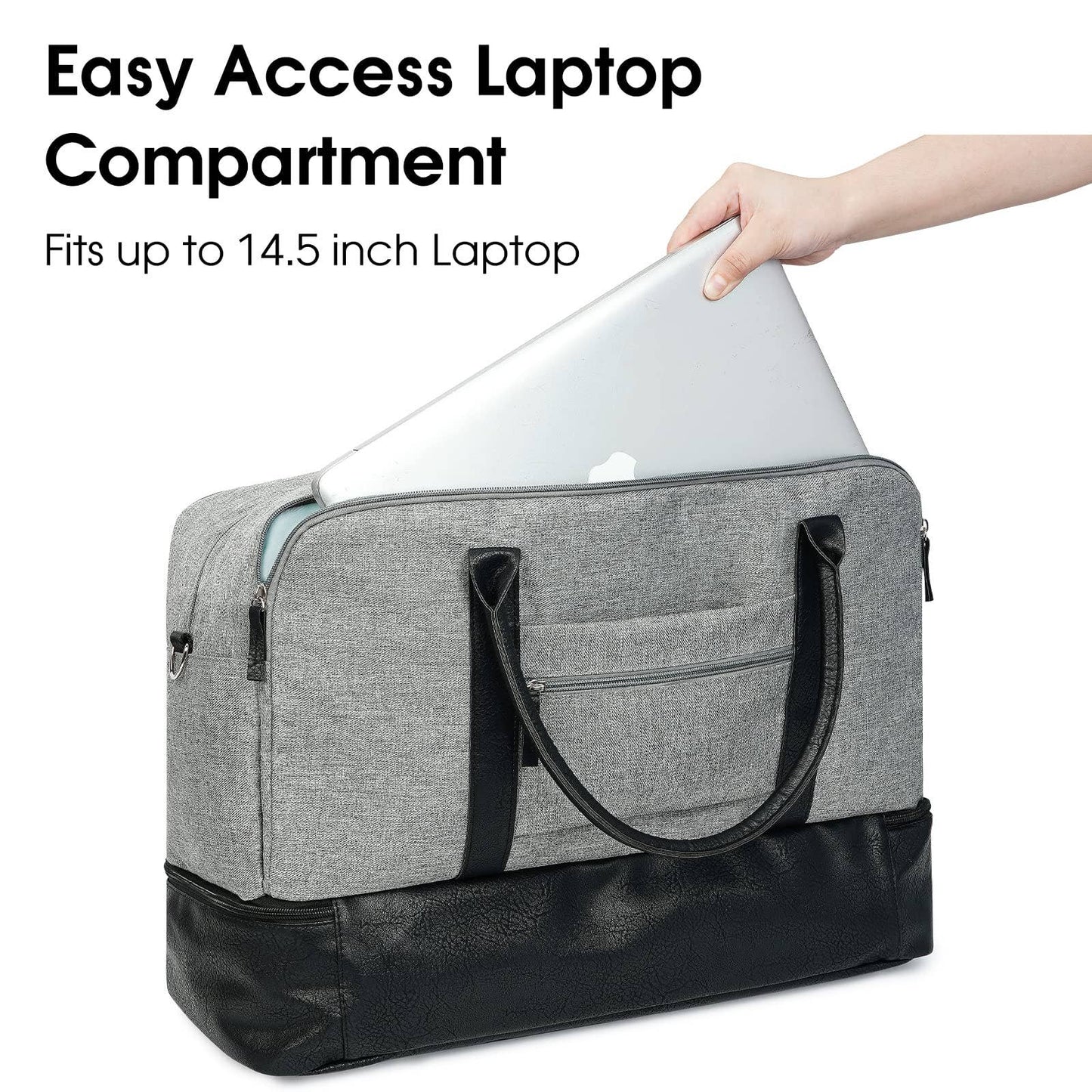 WANDF Large Carry on Canvas Duffel Bag for Travel Business: Blue Strips