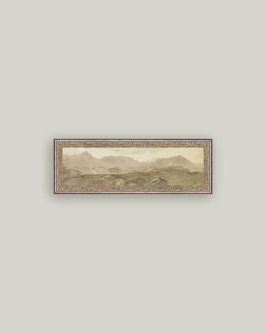 View from the top of Honister Crag Framed Antique Art: 17x6