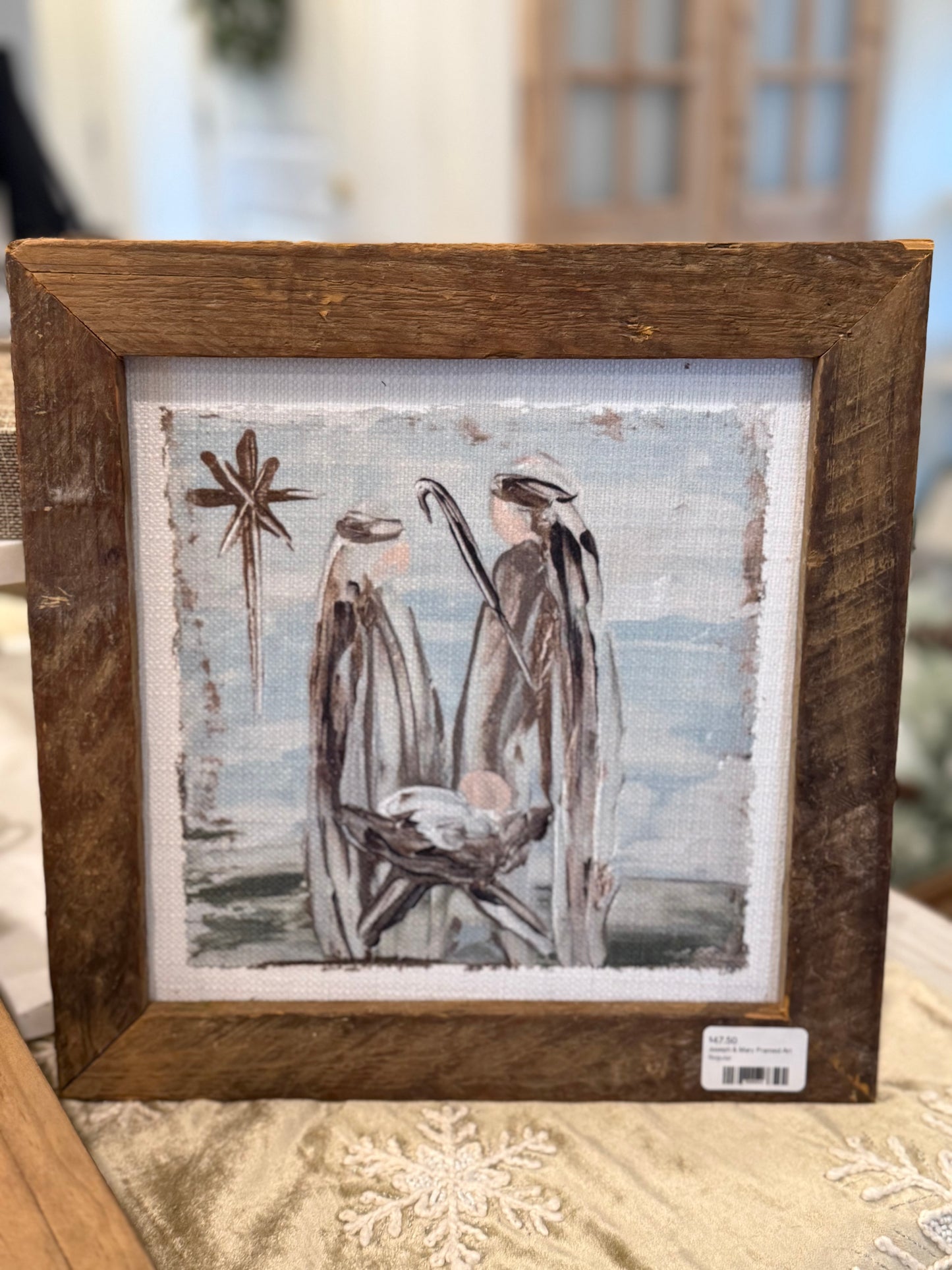 Joseph & Mary Framed Art 12x12"