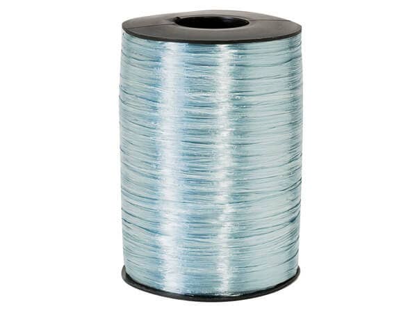 Pearlized Raffia Ribbon: Light Blue, 1 Pack, 100 yards