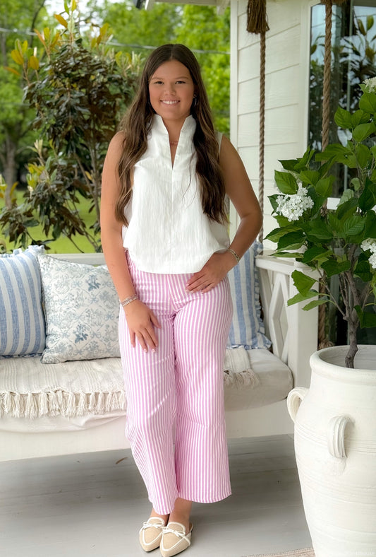 Blush Coast Stripe Pants