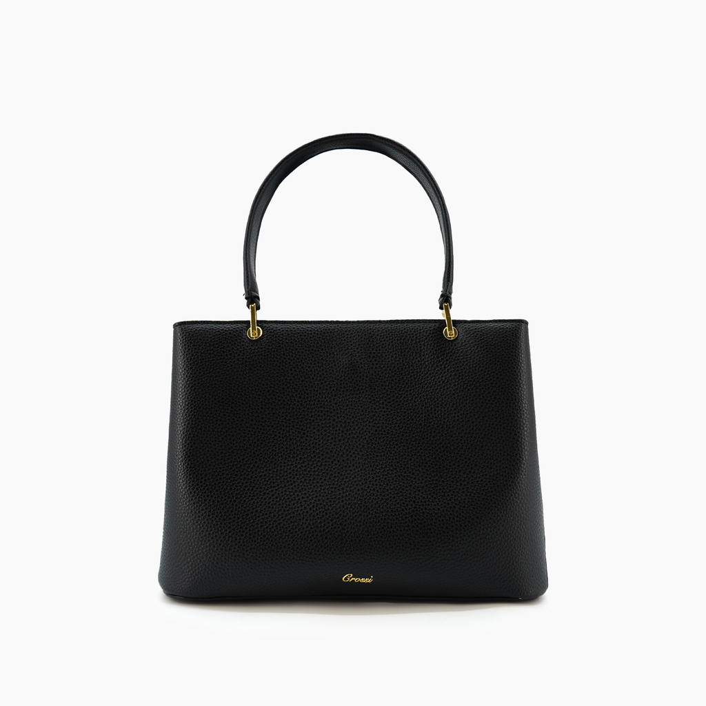 Jesse Bow Vegan Crossbody Bag: Black