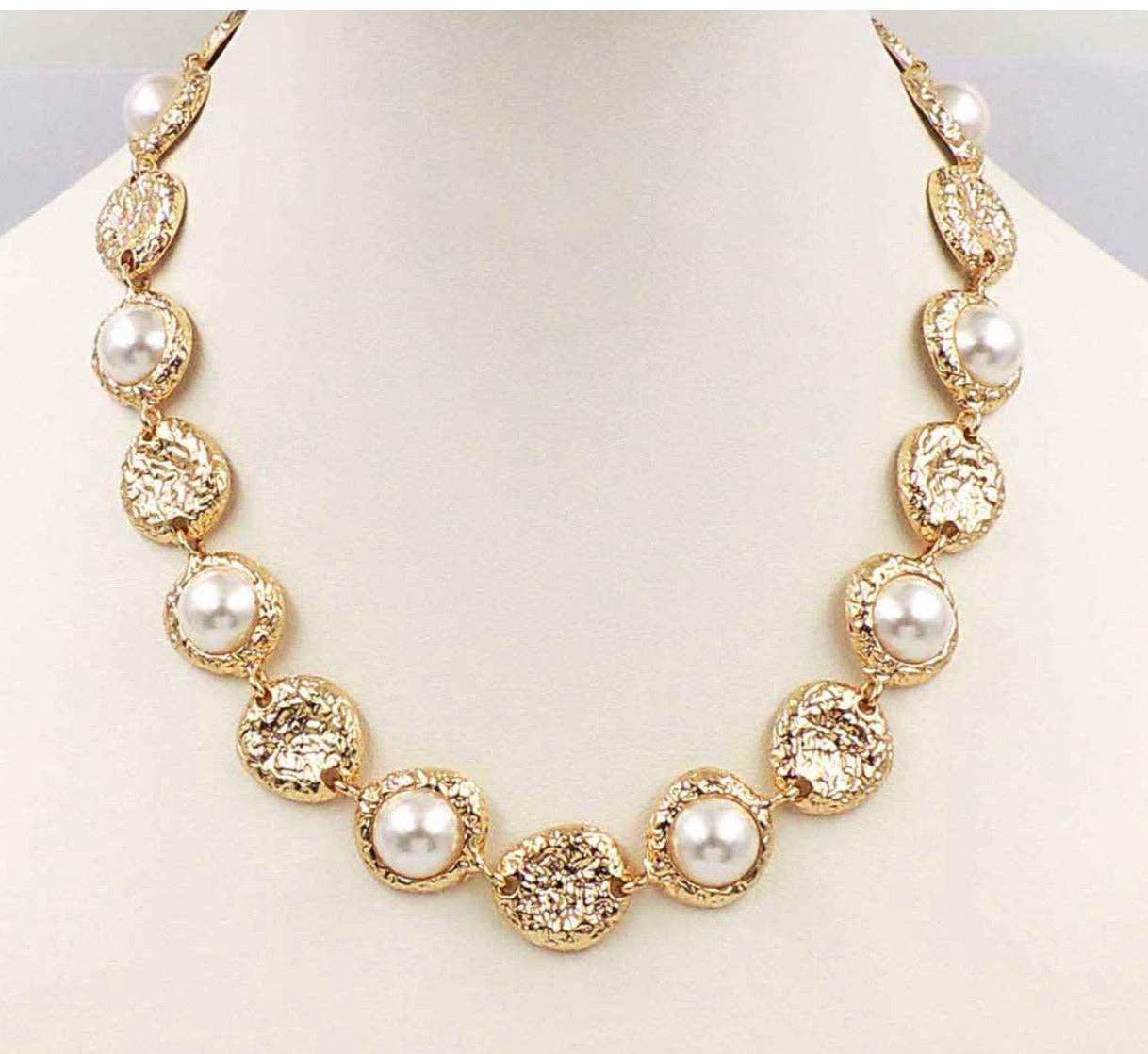 Gold Chain with Freshwater Pearl 16"-18" Necklace