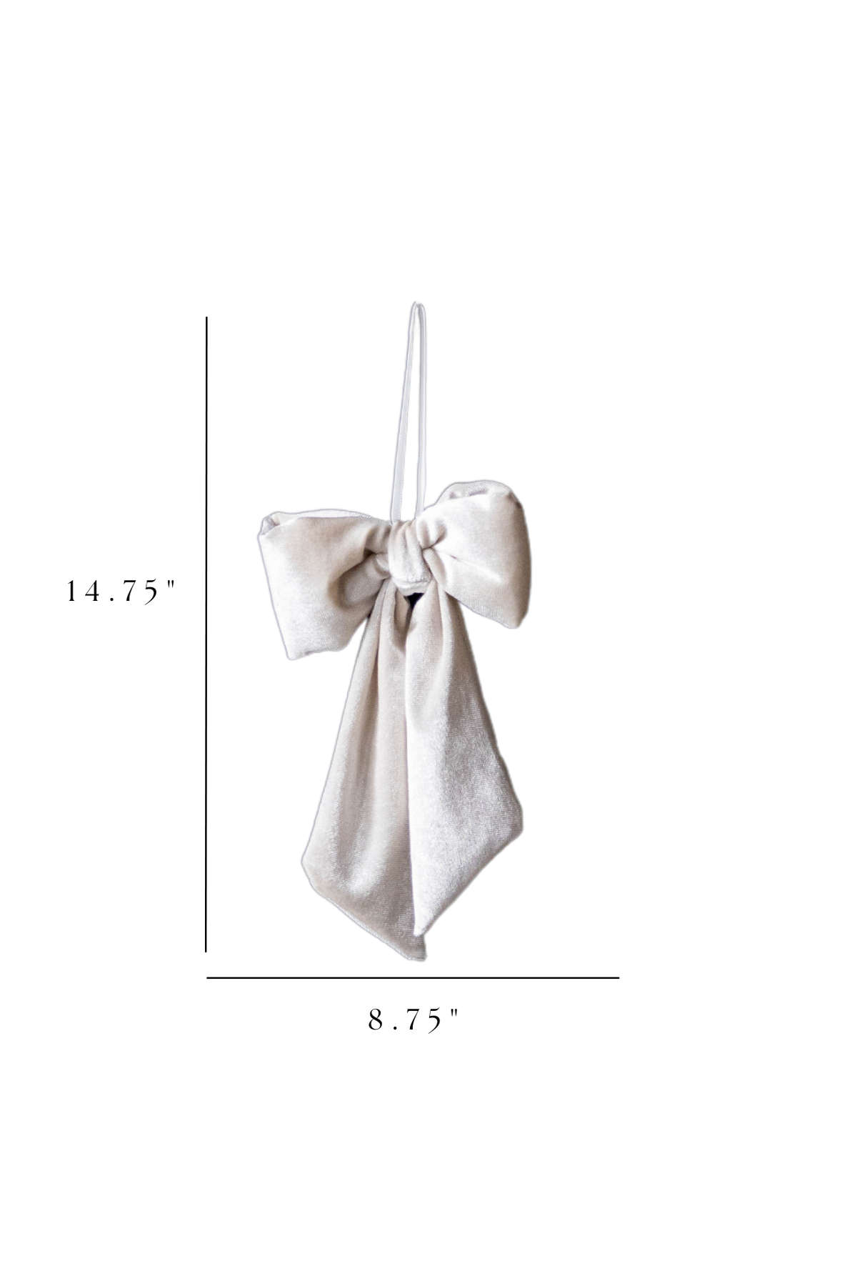 Bows Cream Velvet Fabric: Medium