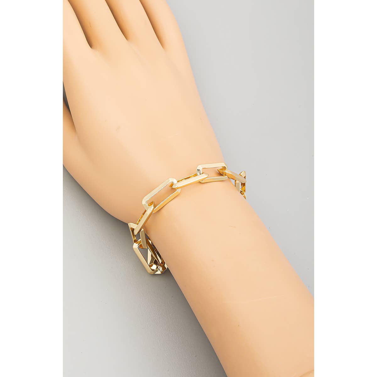 Rectangle Toggle Chain Bracelet: G
