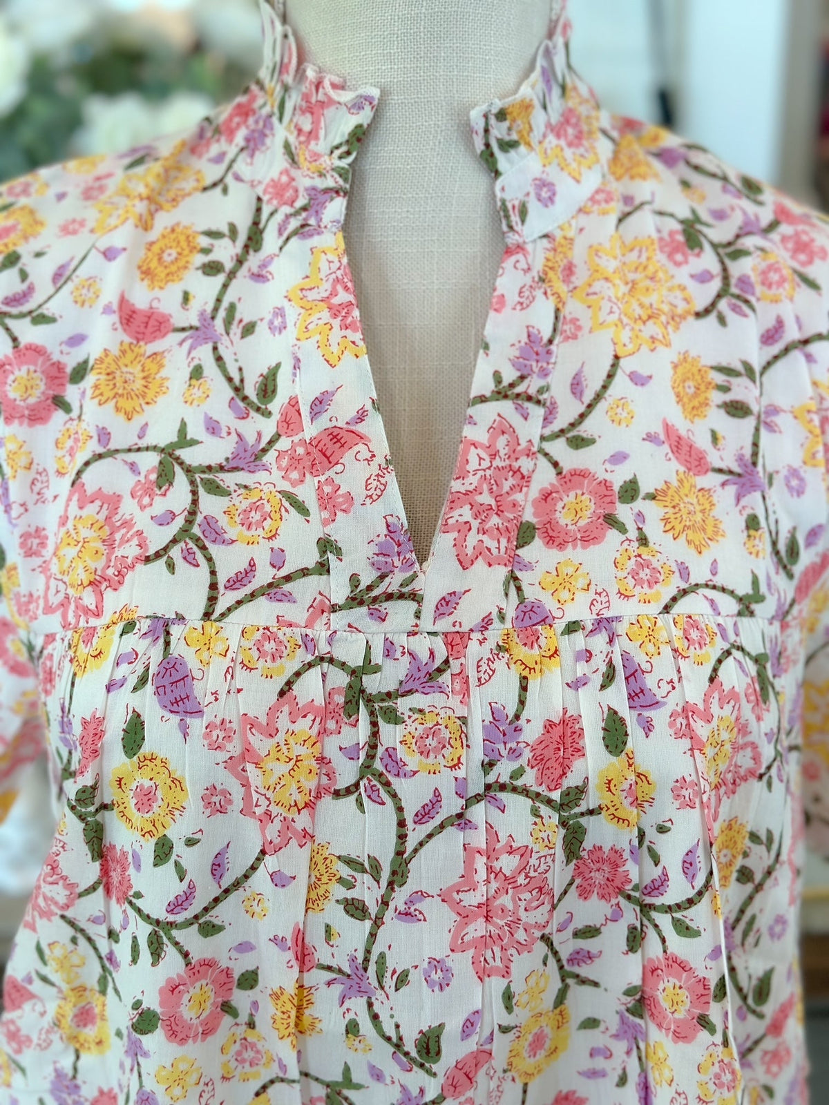 Flower Paisley Print Short Sleeve Dress