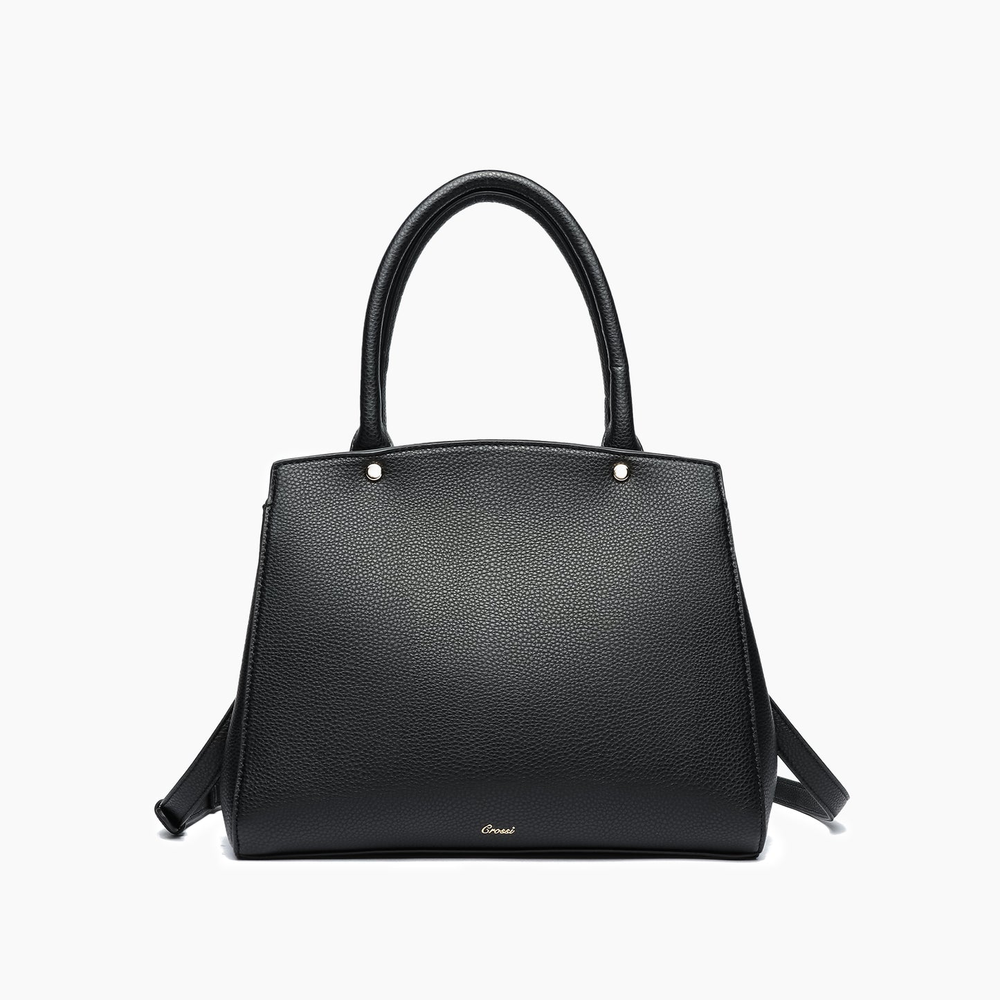 Poppy Bowtie Top Handle Satchel Bag: Black