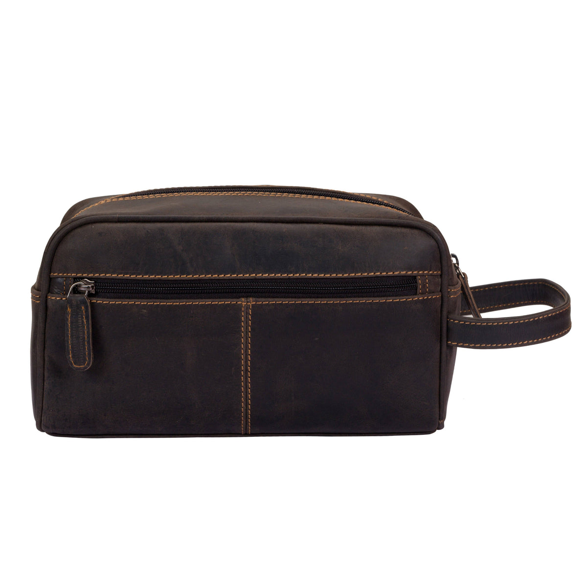 Leather Banff Toiletry Bag TB796: Brown