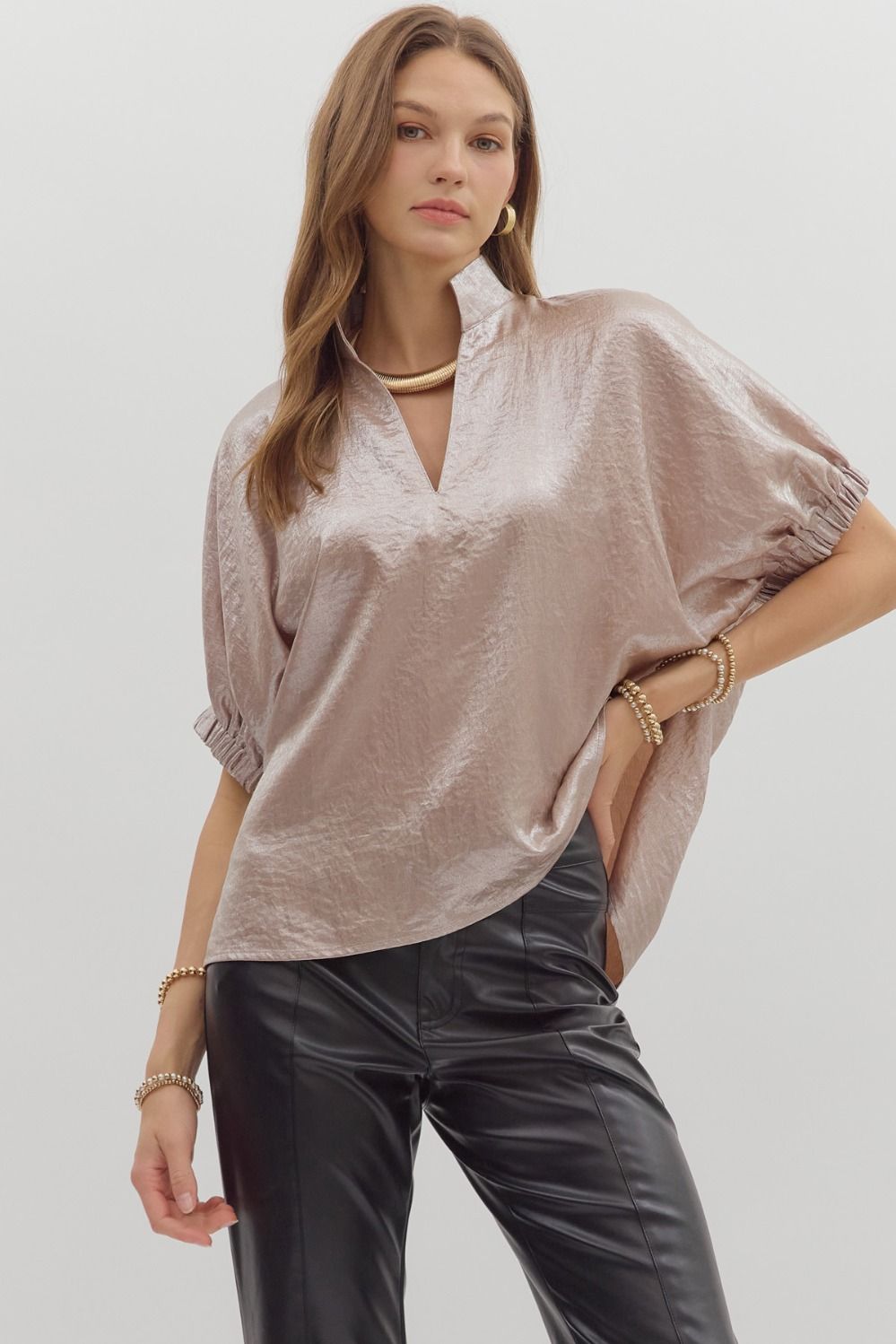 Moondust Metallic Dolman Top