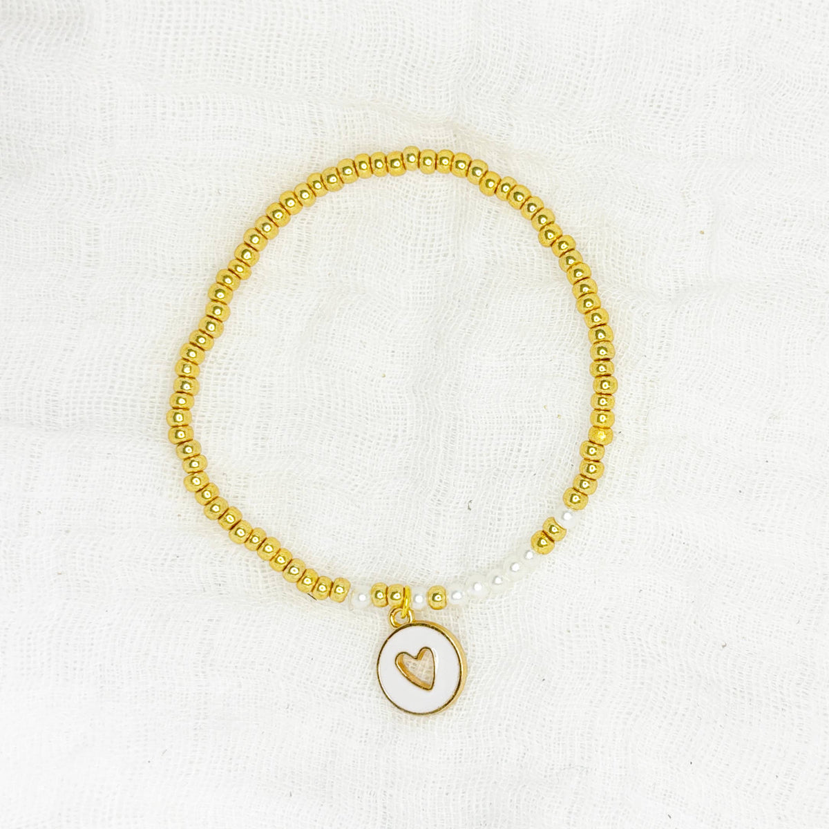 "I Love You" Morse Code Heart Bracelet
