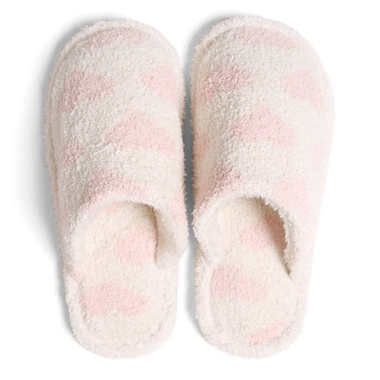 Winter Luxury Soft Heart Pattern Slipper